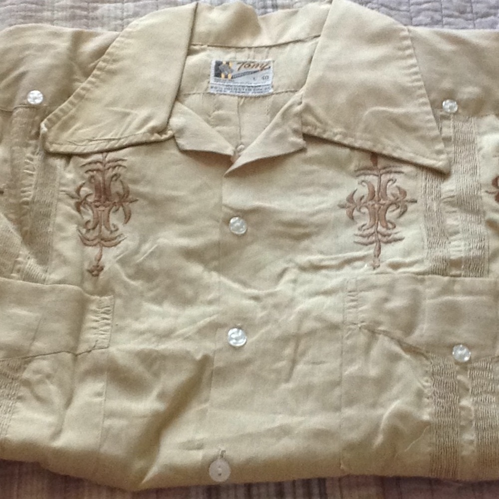 🛍60's VINTAGE MEN's CUBAN CIGAR SHIRT - Picture 6 of 8